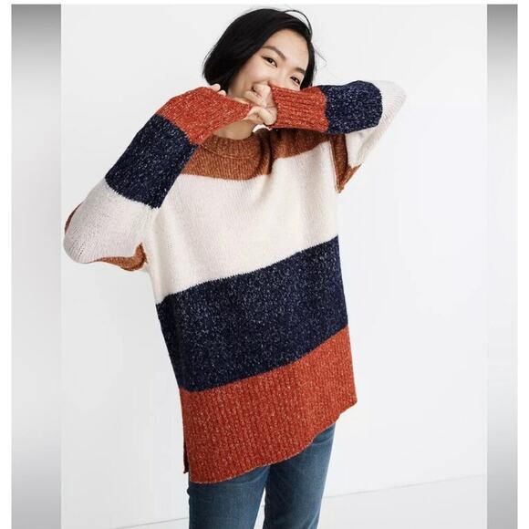 Madewell Striped Baxter Sweater Tunic Oversized XS. - Picture 3 of 16
